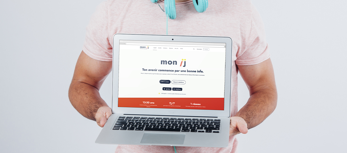 Écran d'accueil de l'application Mon IJ, première application d'information jeunesse du CRIJ Hauts-de-France